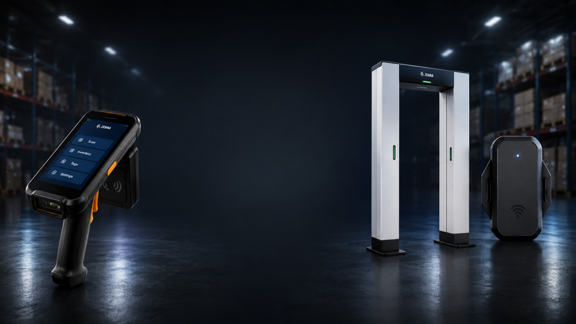 Demonstratie van industriële scanners en RFID Gate 